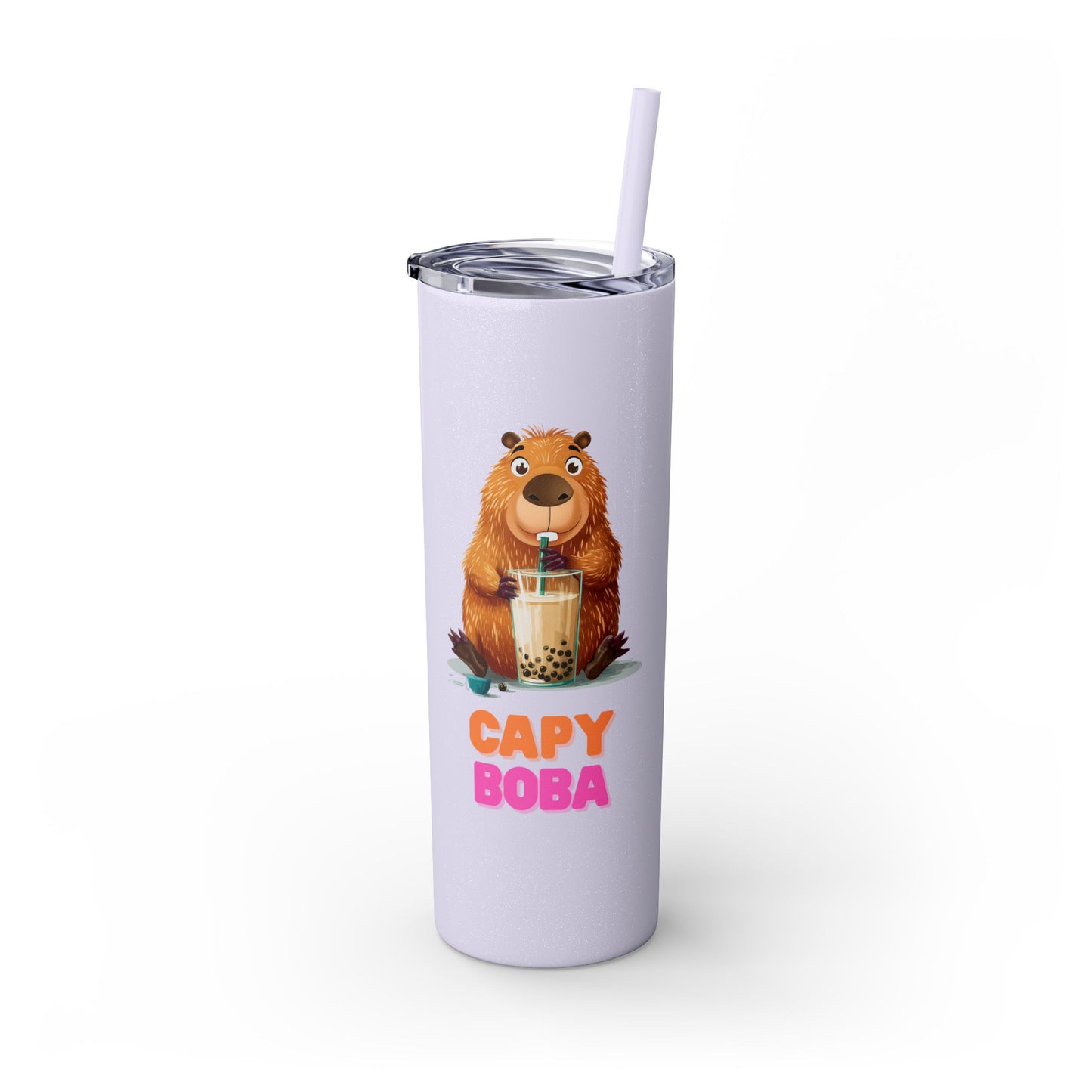 CapyBoba Skinny Tumbler with Straw